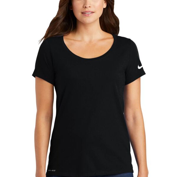 NIKE Dri-FIT COTTON/POLY SCOOP NECK LADIES' TEE Thumbnail