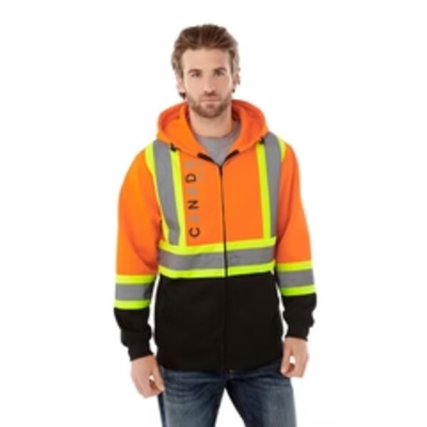Hi-Vis Full Zip Hooded Sweatshirt Thumbnail