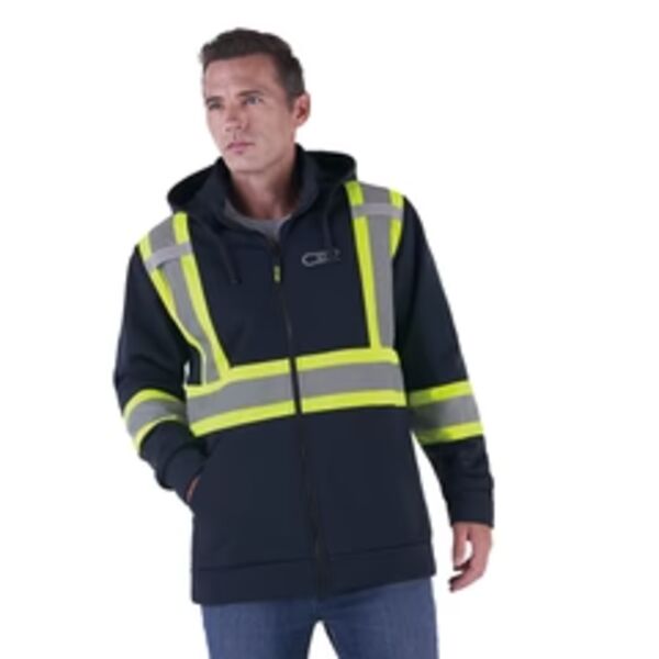 Hi-Vis Polyester Full Zip Hodie Thumbnail