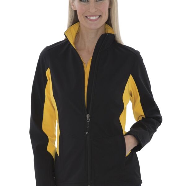 COAL HARBOUR® EVERYDAY COLOUR BLOCK WATER REPELLENT SOFT SHELL LADIES' JACKET Thumbnail