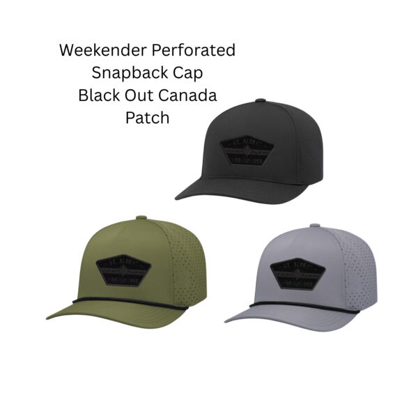 Weekender Perforated Snapback Cap w/Black Out Canada Patch Thumbnail