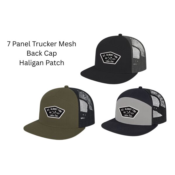 7 Panel Trucker Mesh Back Cap w/ Haligan Patch Thumbnail