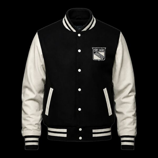 Rangers Youth Melton & Leather Varsity Jacket Thumbnail